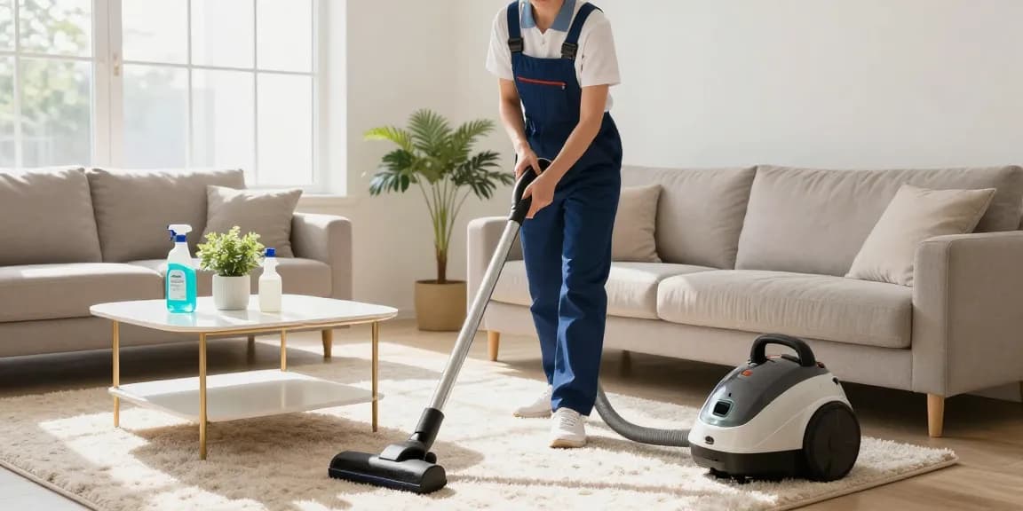 Professional cleaning service by putzfirma bern in a bright, tidy living room.