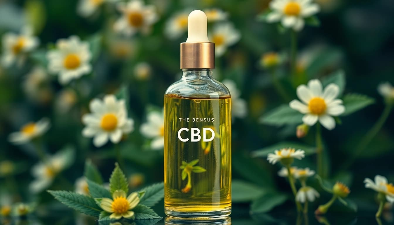 Entdecken Sie unser CBD Öl, das aus biologischem Hanf gewonnen wird, in hochwertiger Glasflasche präsentiert.