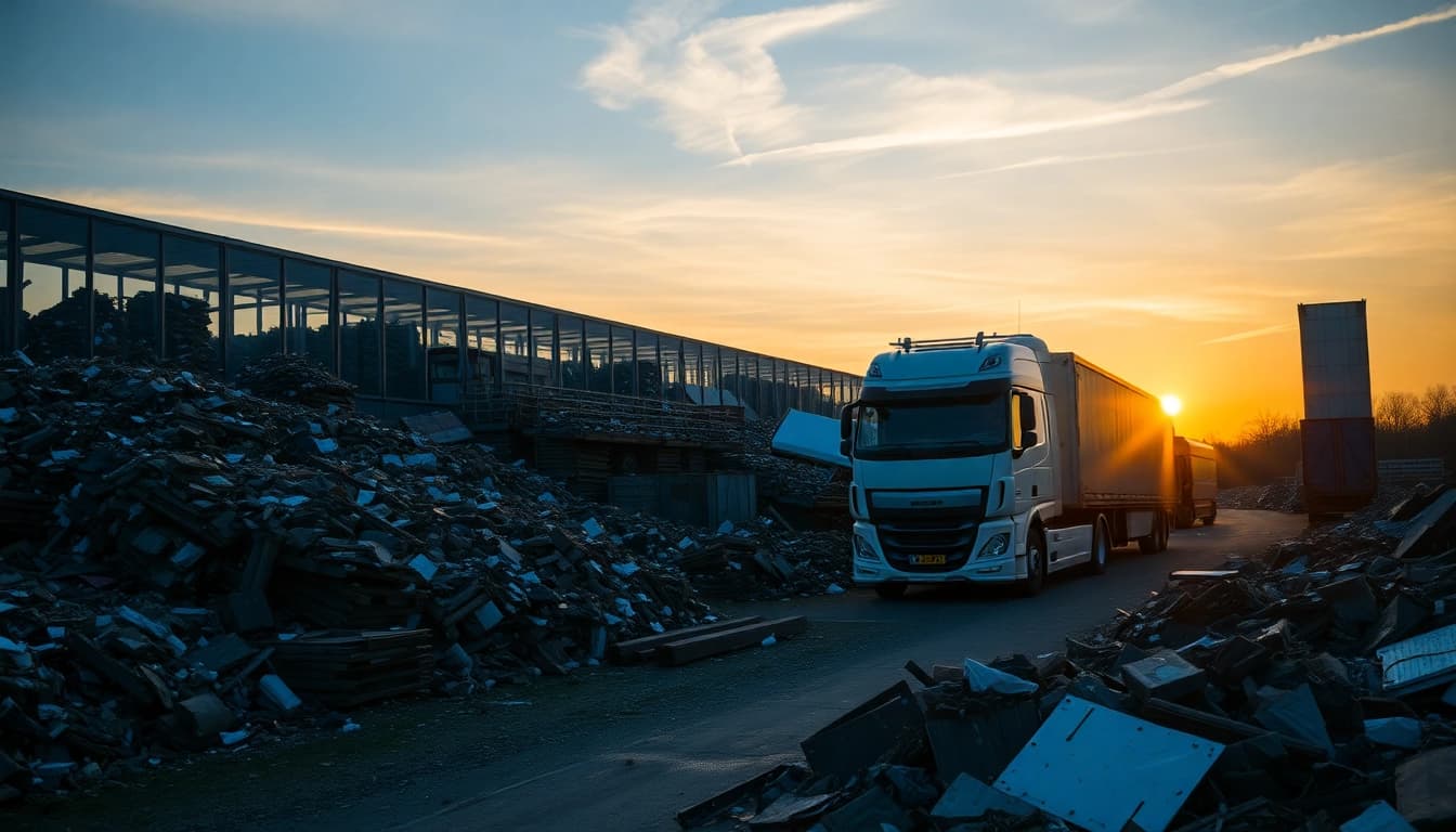 Schrotthändler Duisburg sortiert Altmetalle in einer modernen Sammelstelle.