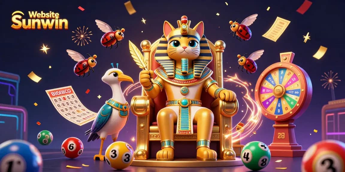 Experience dynamic gaming action at Website Sunwin with a vivid casino-themed 3D illustration.