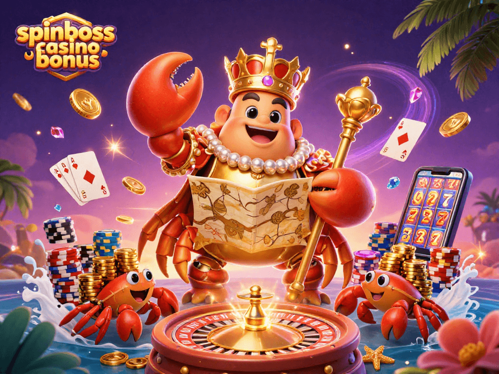 Beobachten Sie den SpinBoss Casino Bonus in Aktion mit unserem goldenen Krabbenkaiser!