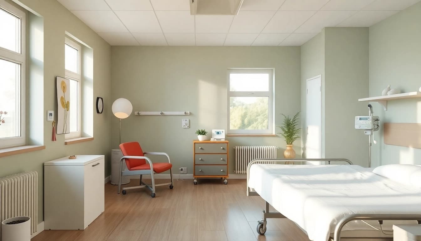 Pflegefachkraft Stelle in Hameln: Bewerber in einem modernen Pflegezimmer bei der Arbeit.