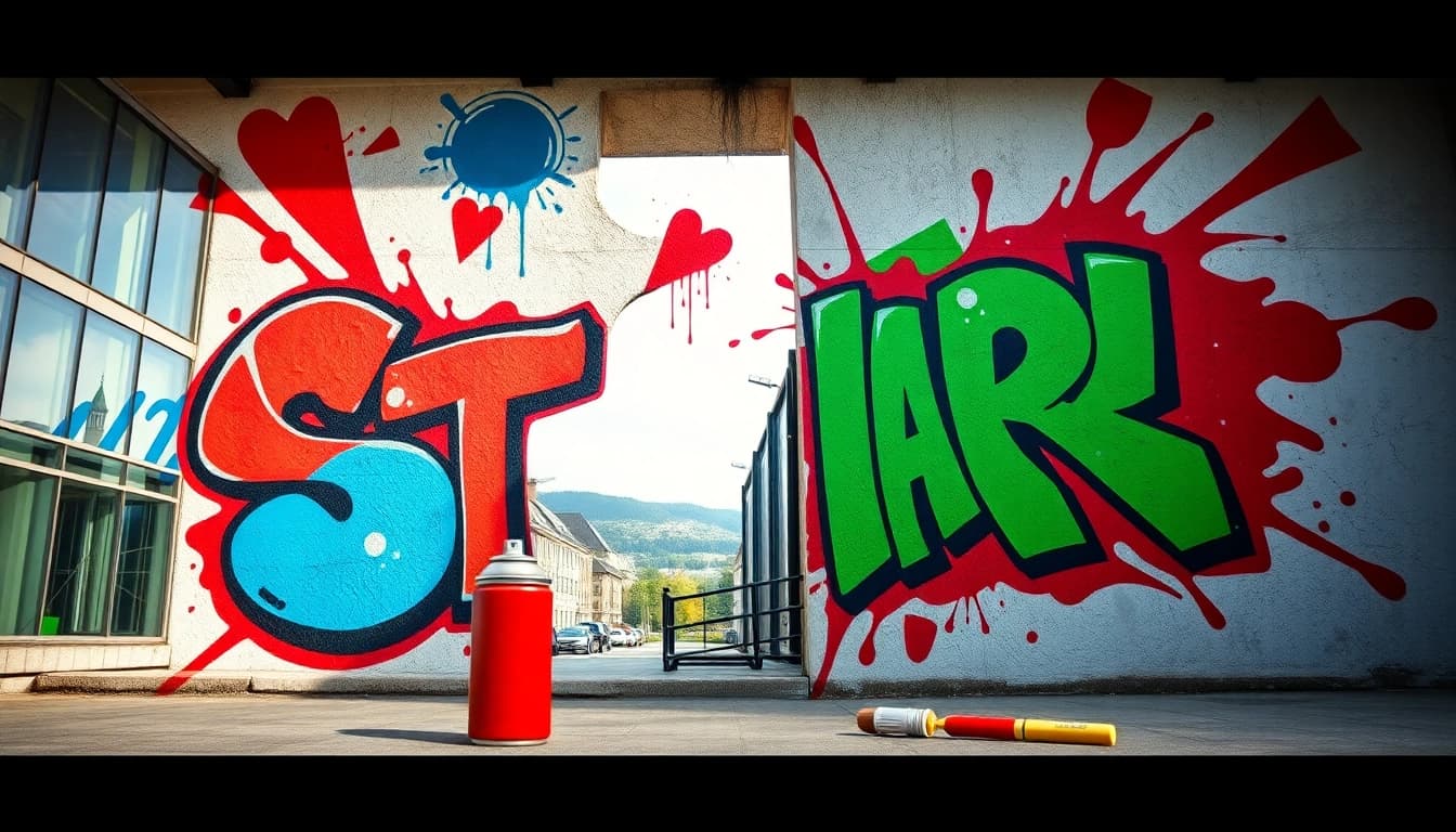 Erleben Sie beeindruckende Graffiti Stuttgart durch ein kreatives Wanddesign mit urbanem Flair.