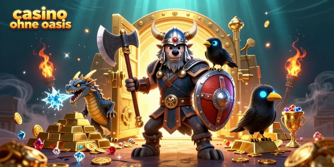 Experience thrilling gameplay in a casino ohne oasis featuring Viking warriors, treasure, and dragons!