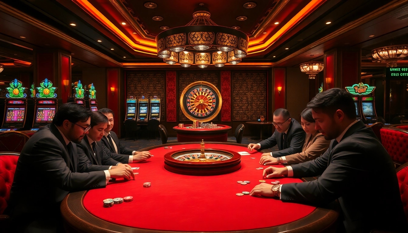 Casual players enjoying poker at a casino table inspired by the hidden wiki's dark web themes.