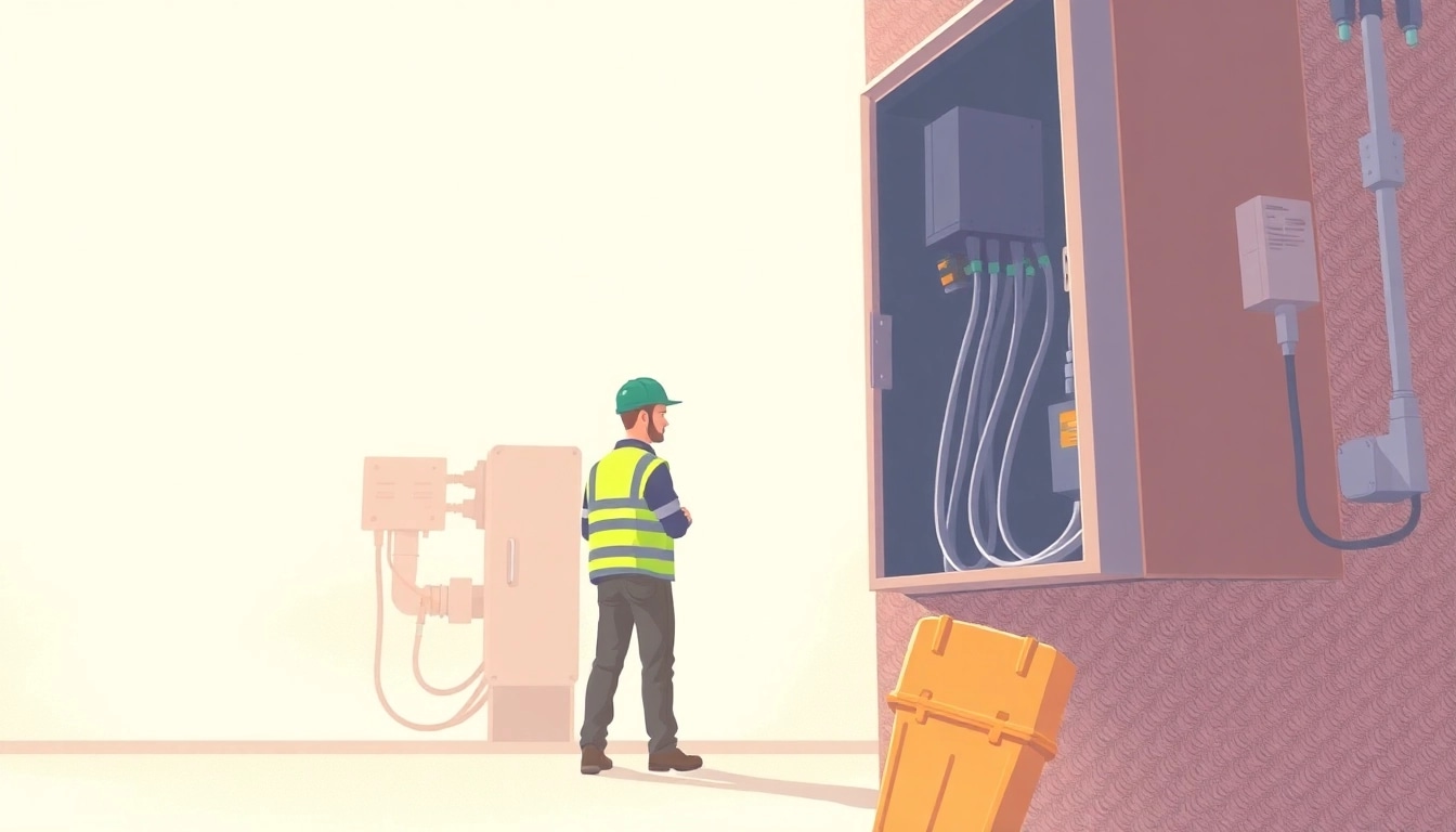 Technician conducting a DGUV V3 Prüfung for safety compliance in a workplace.