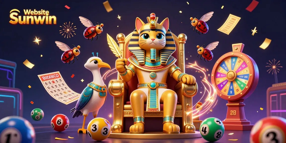 Experience dynamic gaming action at Website Sunwin with a vivid casino-themed 3D illustration.