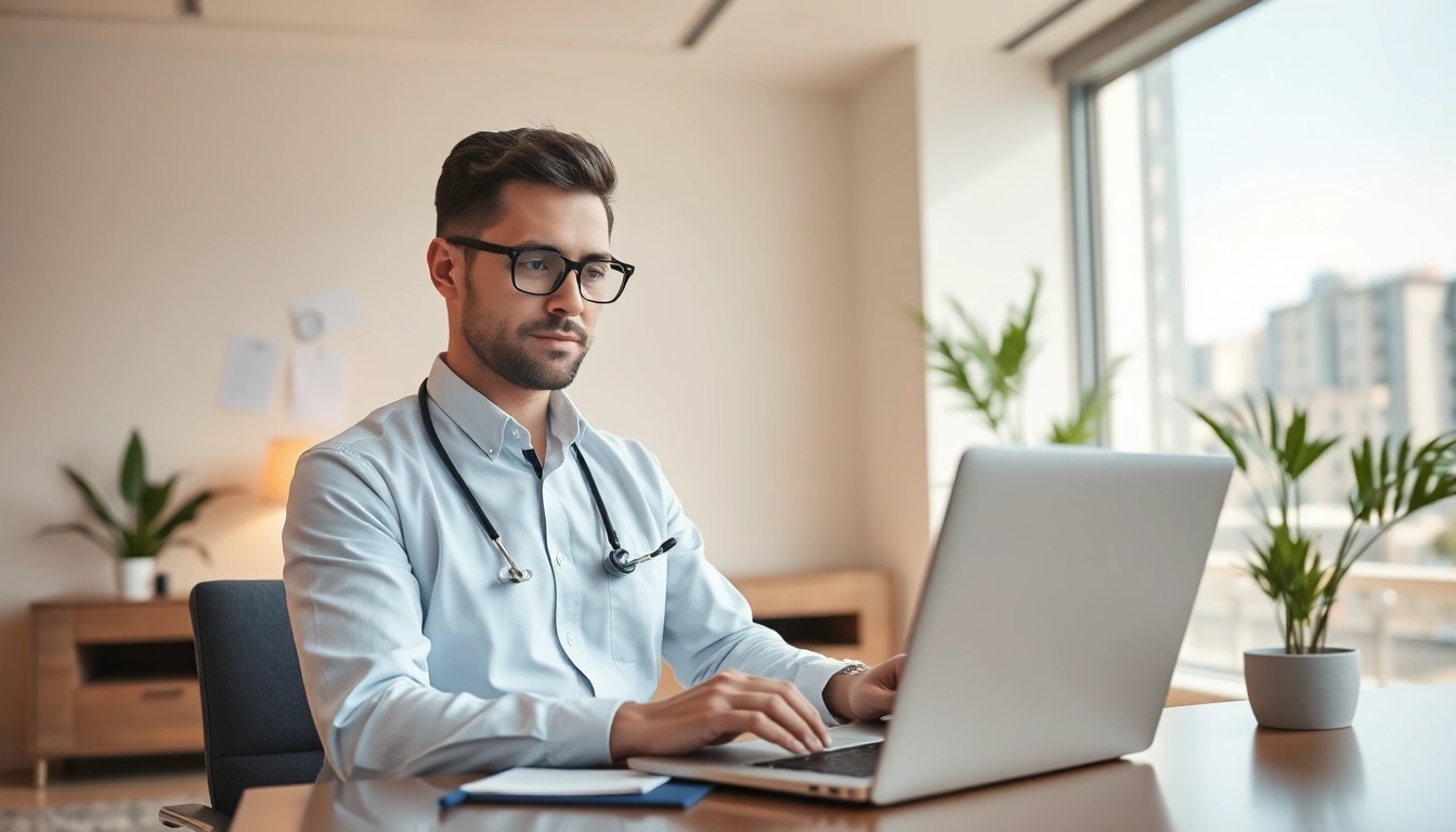 Headhunter Ärzte in modernem Büro bei der Arbeit für erfolgreiche Rekrutierung.