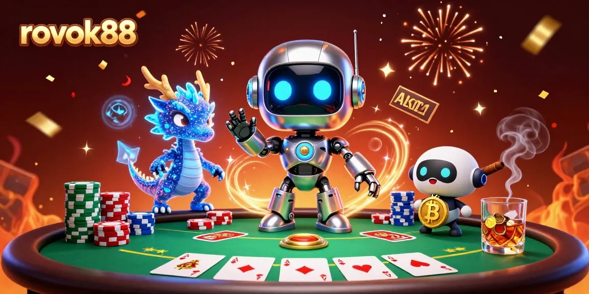 Experience the excitement of rokok88 with vibrant casino elements and engaging characters.
