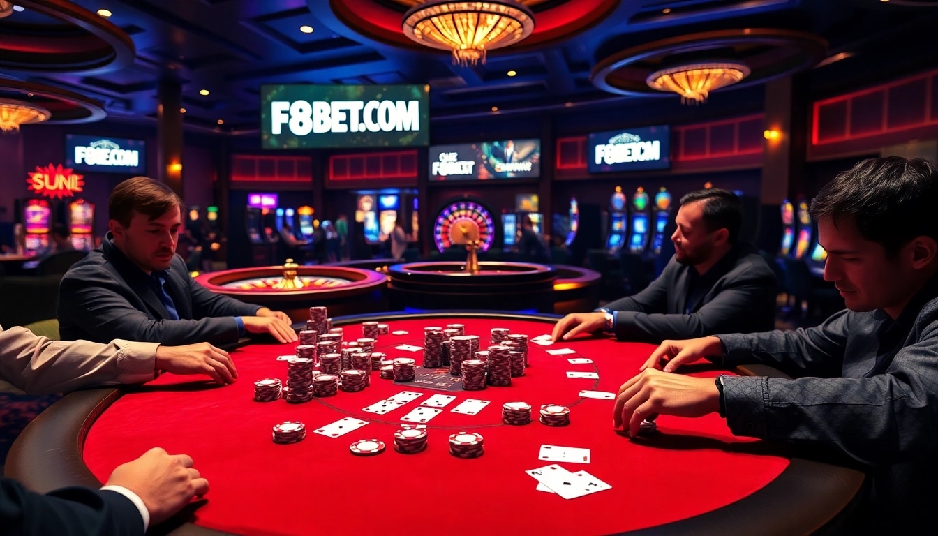 Experience the thrill of gaming at F8BET.COM with engaging poker tables and slot action.