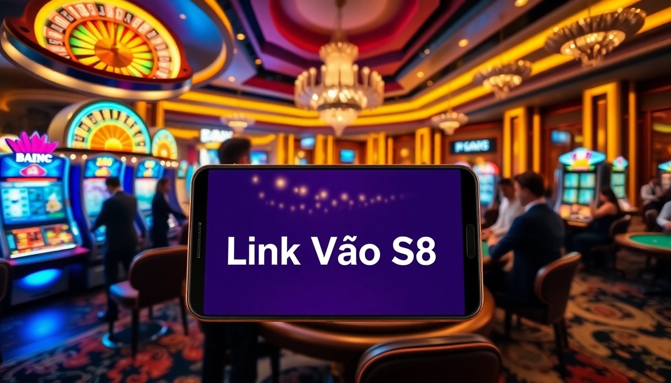 Experience thrilling gaming with Link Vào S8 on mobile devices at a luxurious casino.
