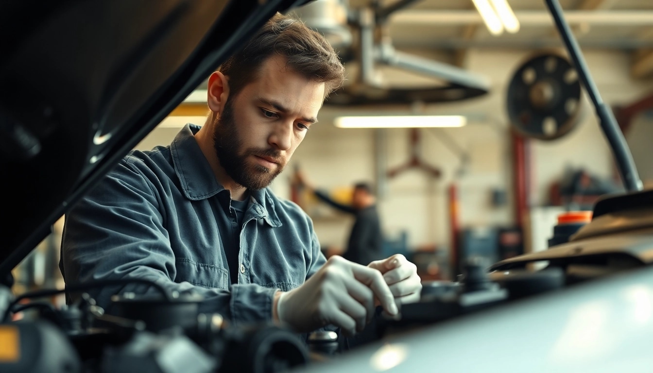 Das wichtigste ist !!! die detaillierte Arbeit eines Mechanikers in einer Werkstatt.