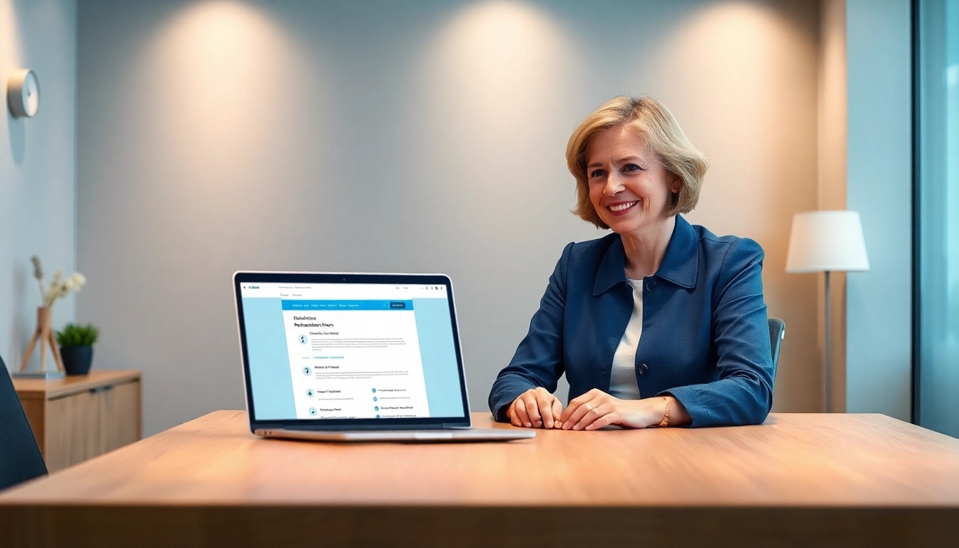 Szenische Darstellung des Bewertungs löschen Prozesses mit zufriedenen Nutzern am Laptop in einem professionellen Büro.