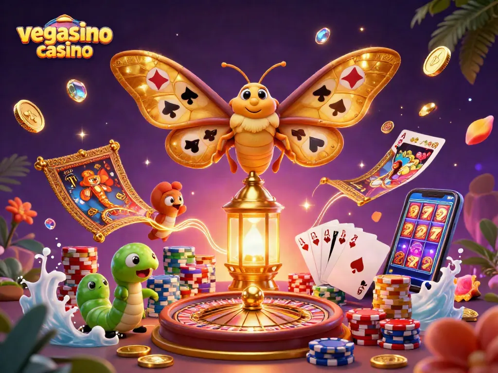 Experience the vibrant atmosphere of vegasino casino with animated games and golden treasures.