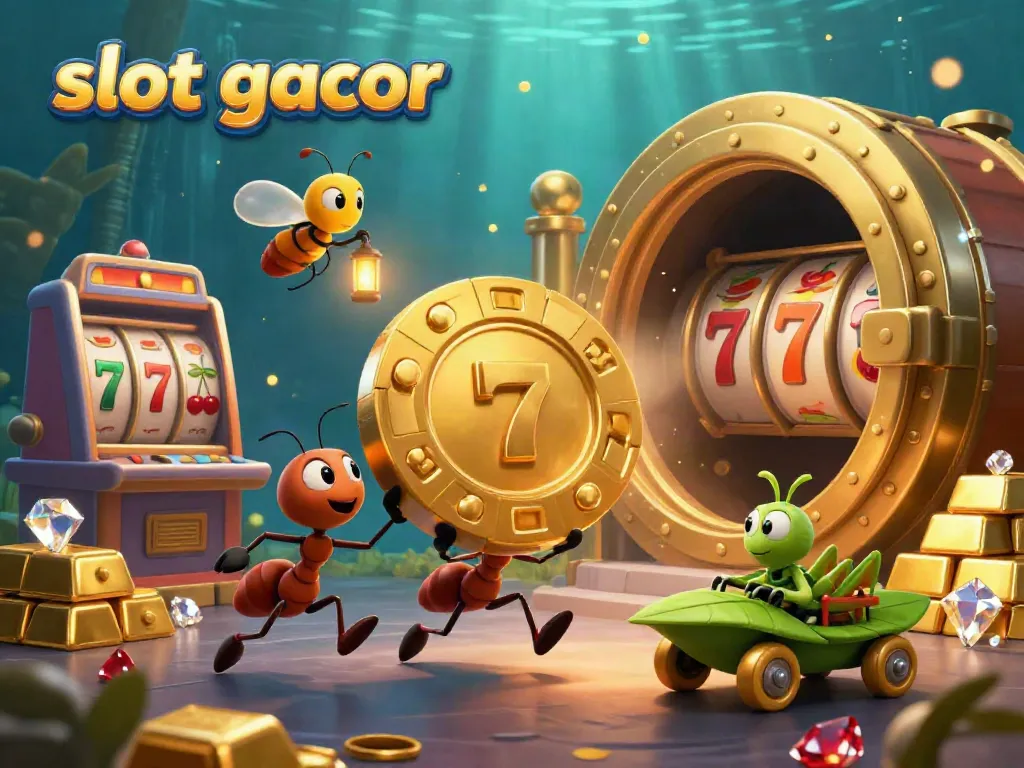 Engage in winning at slot gacor with a team of ants on a thrilling heist for a giant poker chip.