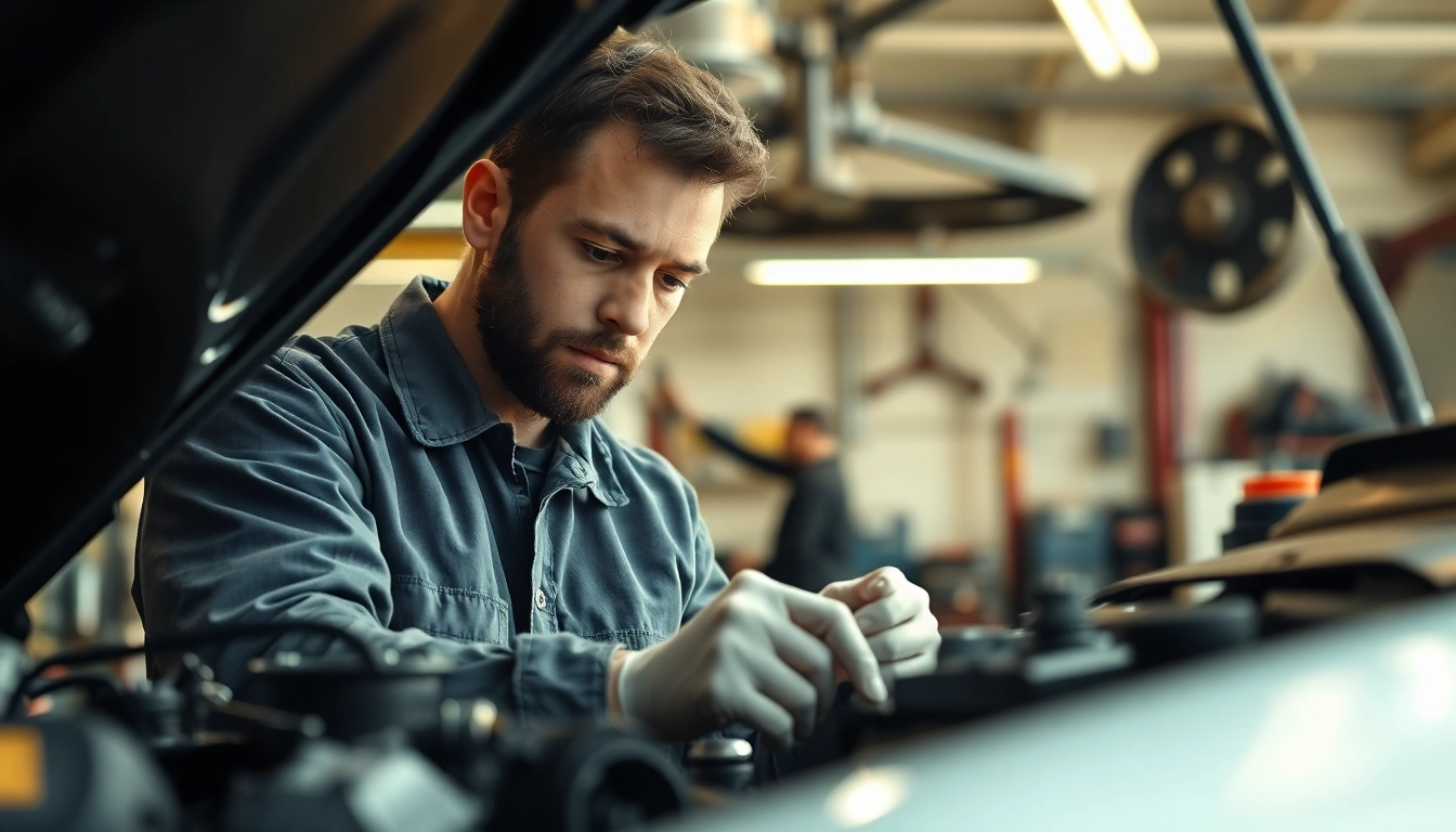Das wichtigste ist !!! die detaillierte Arbeit eines Mechanikers in einer Werkstatt.
