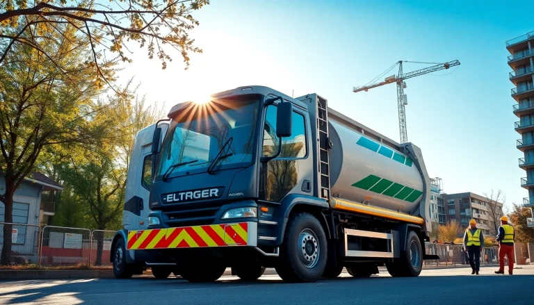Bagger mieten Hannover: Ein moderner Bagger in Aktion auf einer Baustelle.