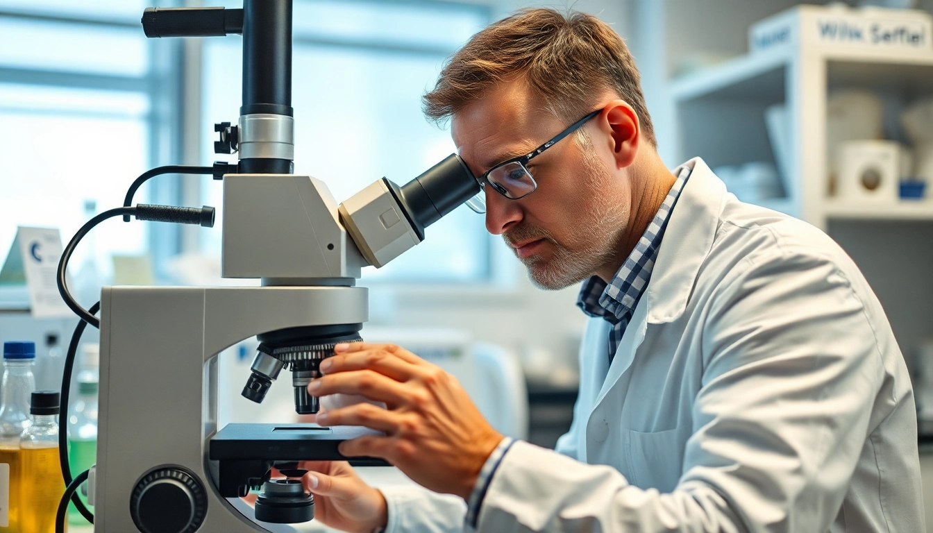 Stephan Becker, ein Virologe, arbeitet engagiert an einem Mikroskop in seinem Labor, um neue Erkenntnisse zu gewinnen.