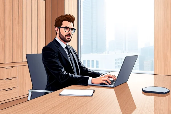 Headhunter bei der gezielten Suche nach Führungskraft in modernem Büro.