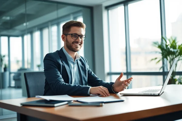 Headhunter Chemnitz bei der Arbeit am Smartphone, um die besten Talente zu erreichen.