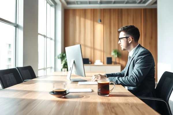 Fachlicher Headhunter Berlin berät Kandidaten in einem modernen Bürointerieur.