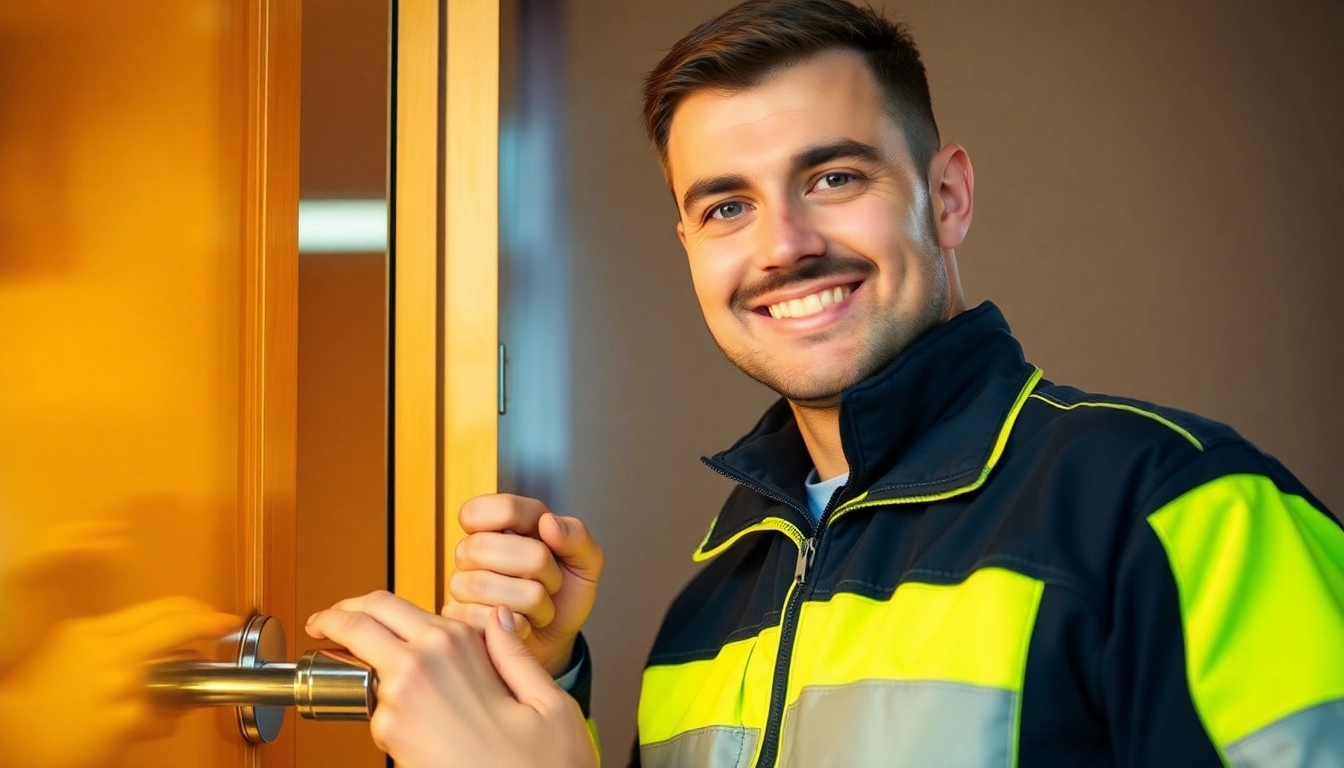 Schlüsseldienst Germersheim öffnet beschädigungsfrei eine Tür mit professionellem Werkzeug.