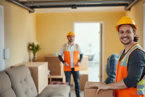 Räumung Wien: Professionelles Team bei der Besenreinen Entrümpelung eines Haushalts.