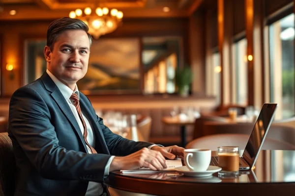 Headhunter Gastronomie berät Klienten in einem eleganten Restaurant.