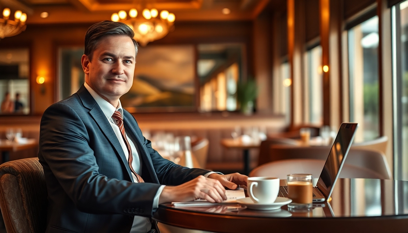 Headhunter Gastronomie berät Klienten in einem eleganten Restaurant.