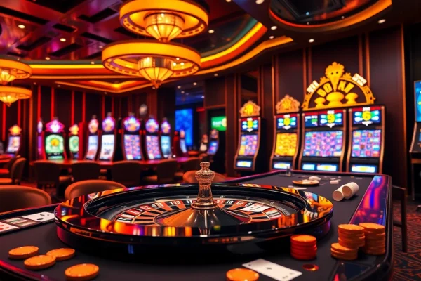 S8 gaming excitement at a roulette table with vibrant chips and an engaging live dealer scene.