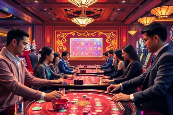 Players experiencing the excitement of the 88i game in a vibrant online casino setting.