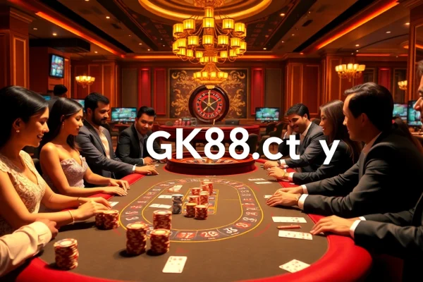 Experience high-stakes poker at https://gk88.city/, featuring vibrant chips and professional players in action.