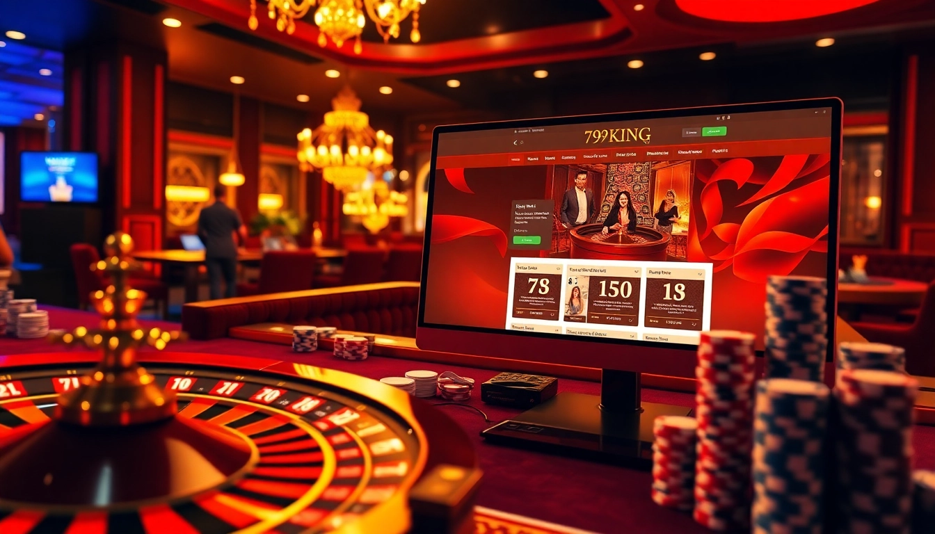 Experience the excitement of Trang chủ 79KING with vibrant casino gaming elements and digital interfaces.
