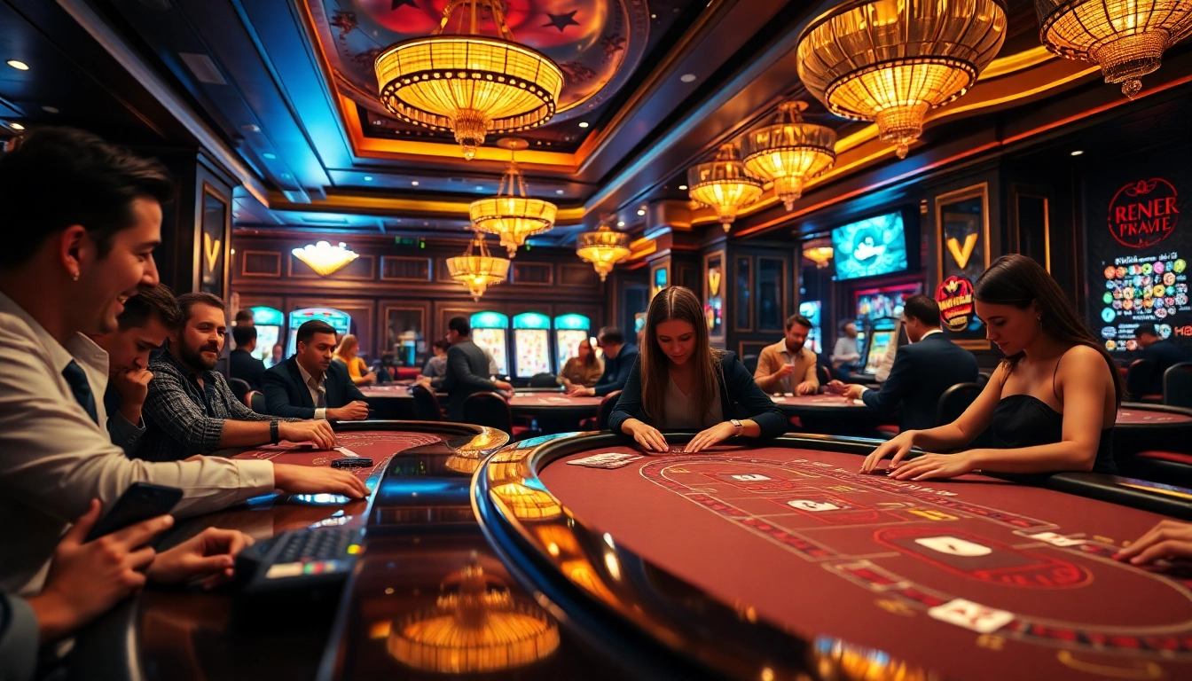 Játékosok élvezik az online kaszinó izgalmát pókeren és blackjacken.