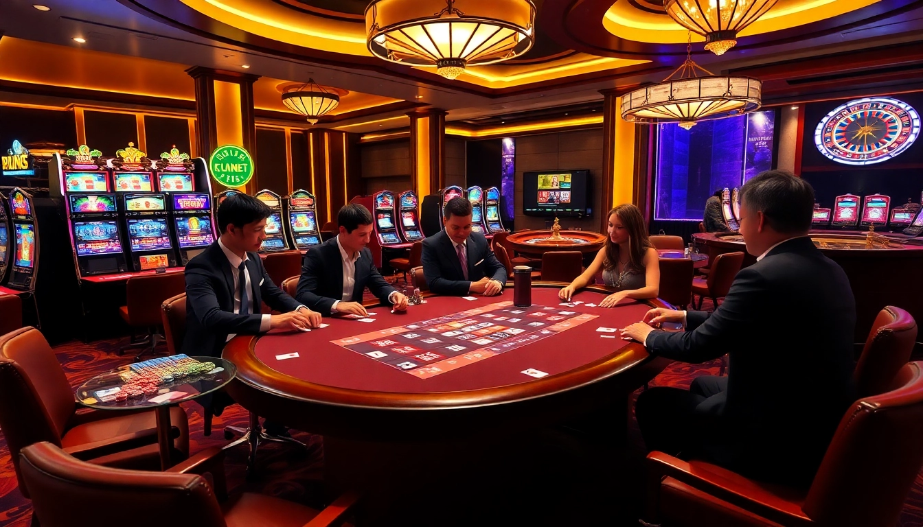 Immerse in the excitement of gambling at https://s8net.com/ with luxurious casino visuals featuring engaging card games and vibrant slot machines.