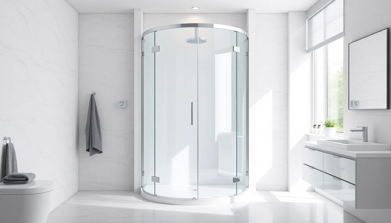 Elegantes Design der duschkabine 80x80 eckeinstieg in einem modernen Badezimmer.