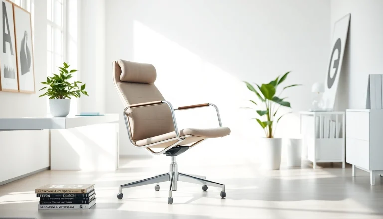 Refurbished Vitra chair showcasing sleek design and elegant finish in a modern office.