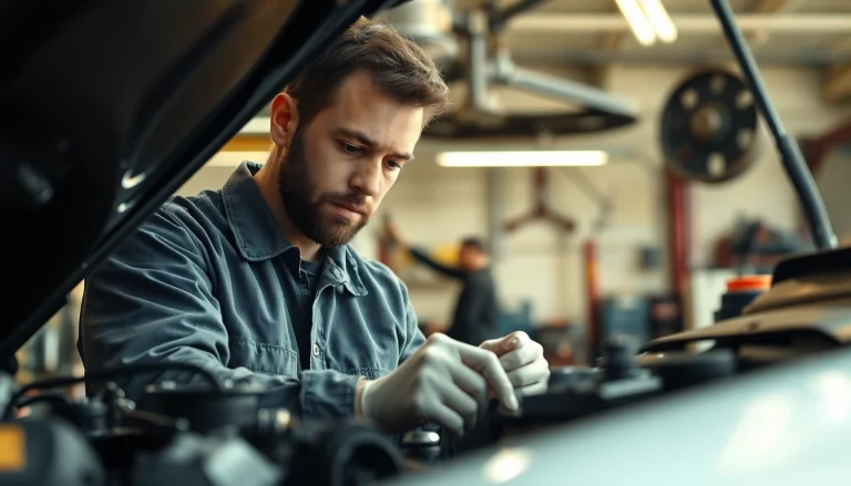 Das wichtigste ist !!! die detaillierte Arbeit eines Mechanikers in einer Werkstatt.
